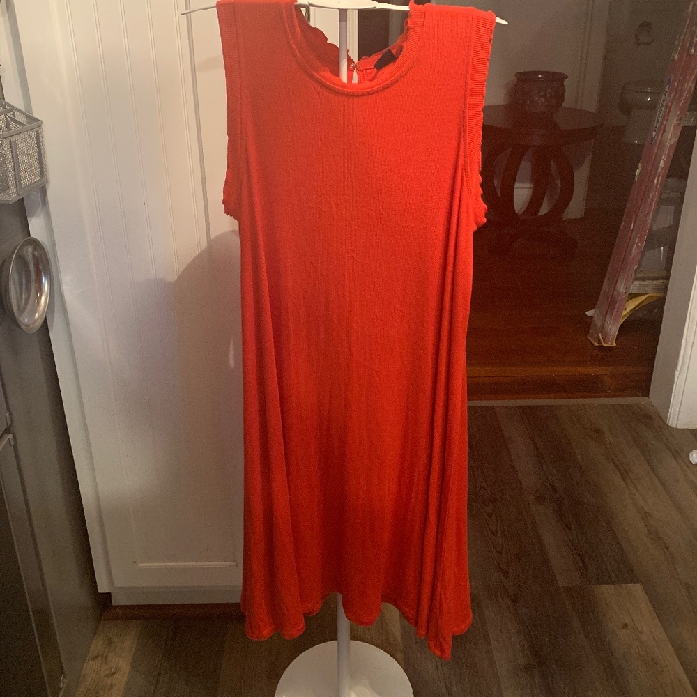 Kaari Blue red ribbed swing dress. Worn a few‎ times